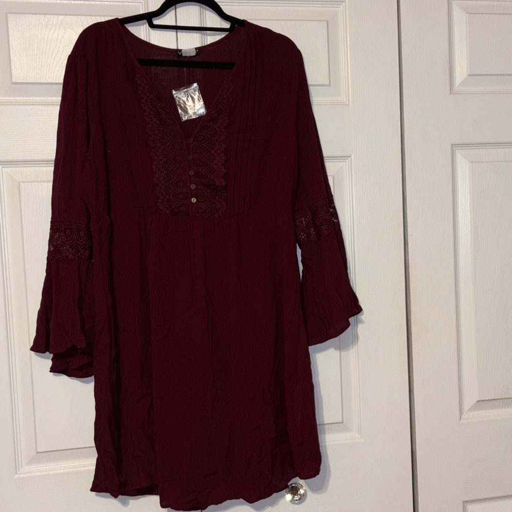 VENUS Burgundy Mini Dress